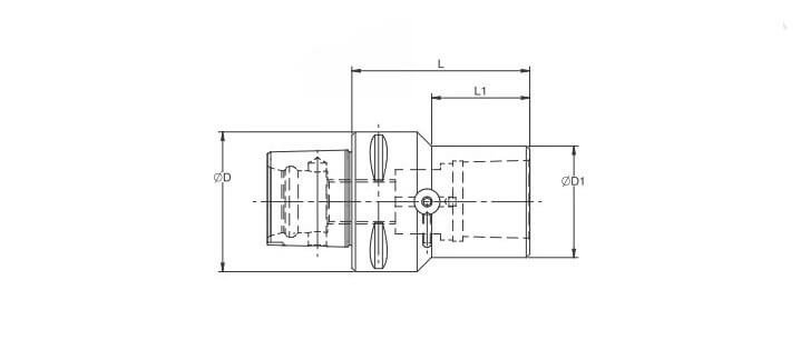 Polygonal Taper T6 X T5 Front Clamping Reduction Adaptor Dia 50 L 80 (Compatible with Capto® Style C6 X C5)